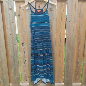 JOE FRESH Sun Dress Size Large Maxi Dress Stripe BNWT